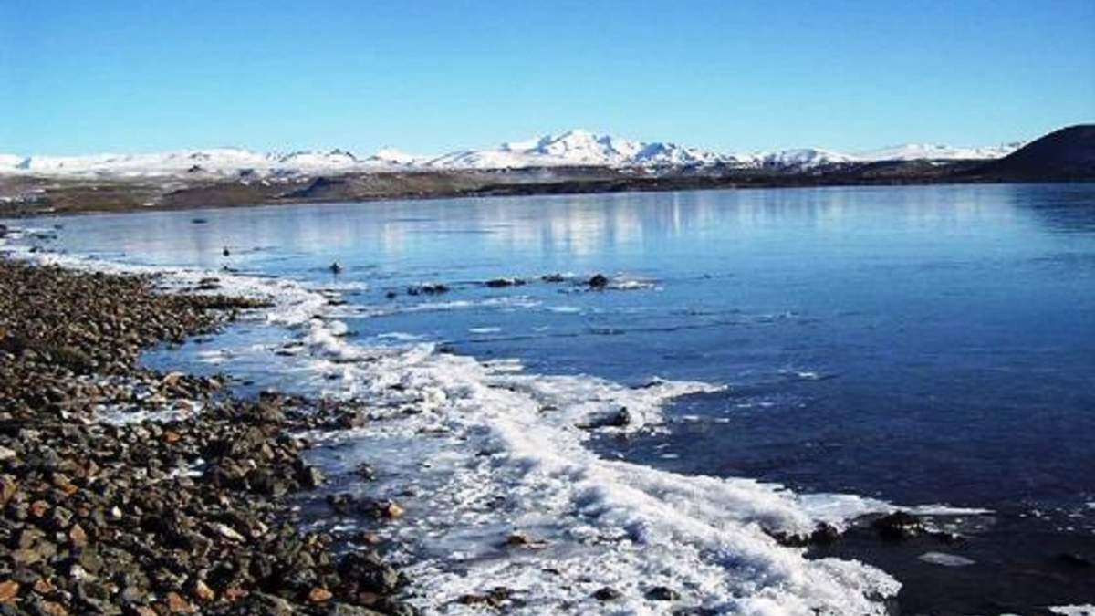 El temporal de hielo y nieve dificultó la búsqueda del poblador de Laguna Blanca. Fuente: (Twitter).