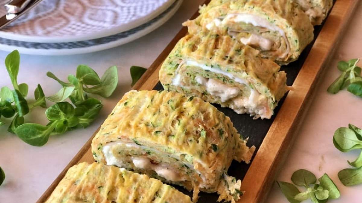 Rolls de pollo y calabaza. Fuente: (X)