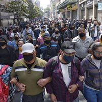 Con marcha, policías exigen liberar a compañeros detenidos por caso de Melanie (Video)