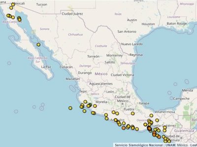 Guerrero, Oaxaca y Chiapas registraron sismos durante todo el domingo con magnitud 4 a 4.2