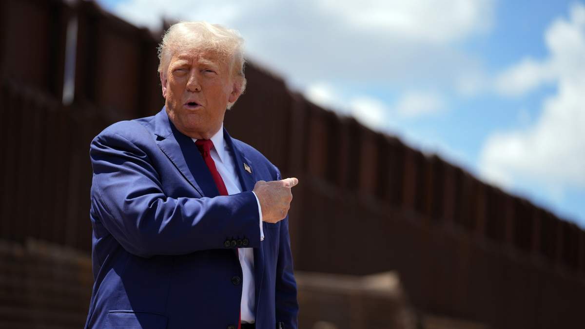 Donald Trump cerca de la frontera con México en Sierra Vista, Arizona, el 22 de agosto del 2024