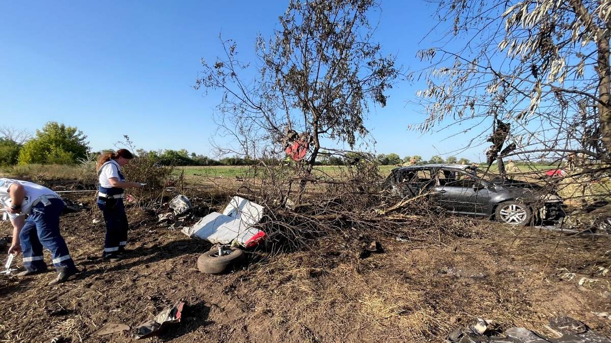 La zona donde se estrelló la avioneta en Borgond, Hungría