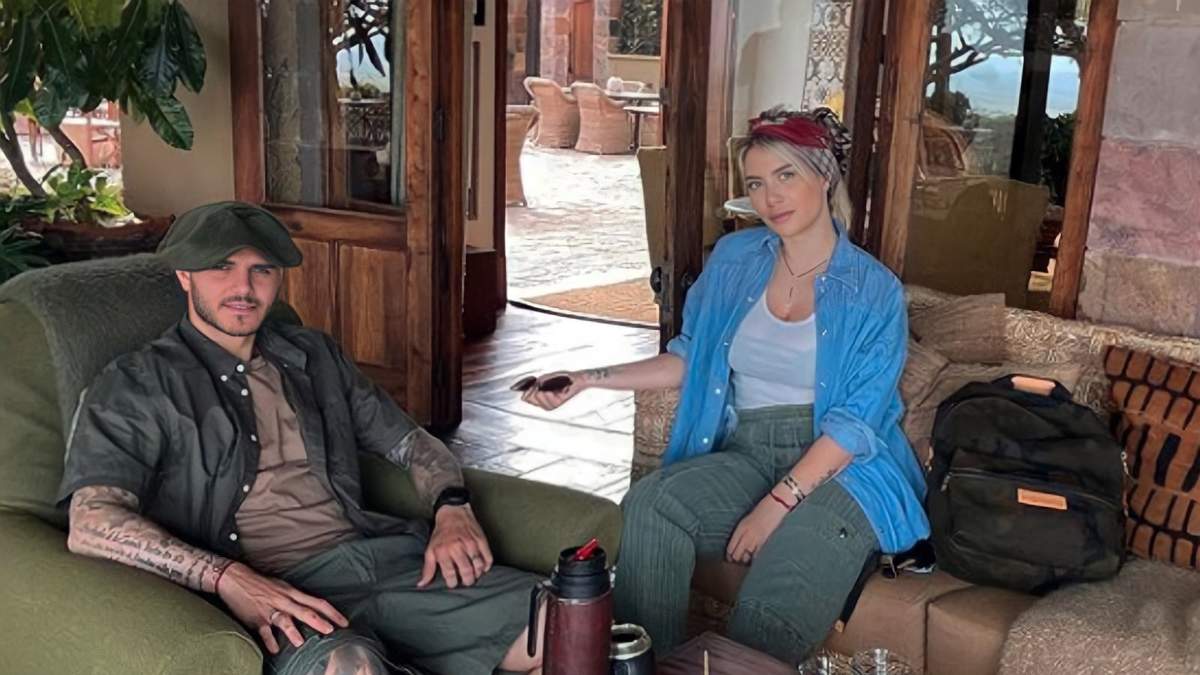 Wanda Nara y Mauro Icardi en África. Fuente: (Instagram)