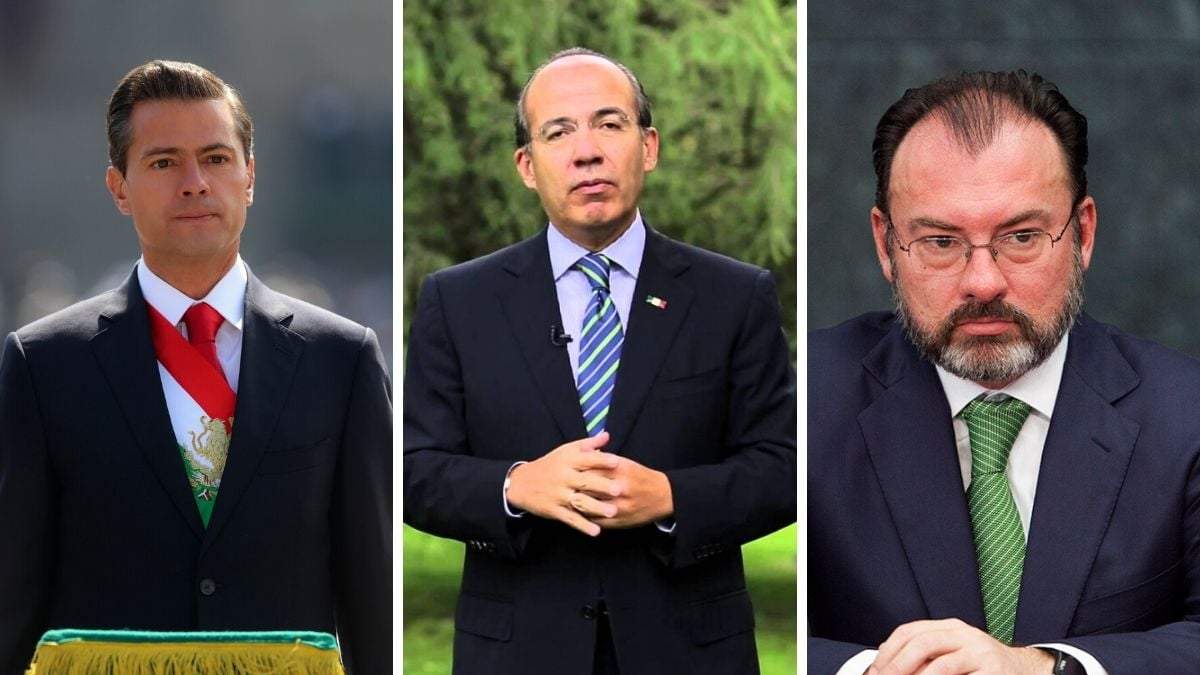 Enrique Peña Nieto, Felipe Calderón y Luis Videgaray, presentes en la declaración de Lozoya. Fuente: (Twitter)