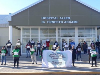 Protesta de ATE en los hospitales rionegrinos