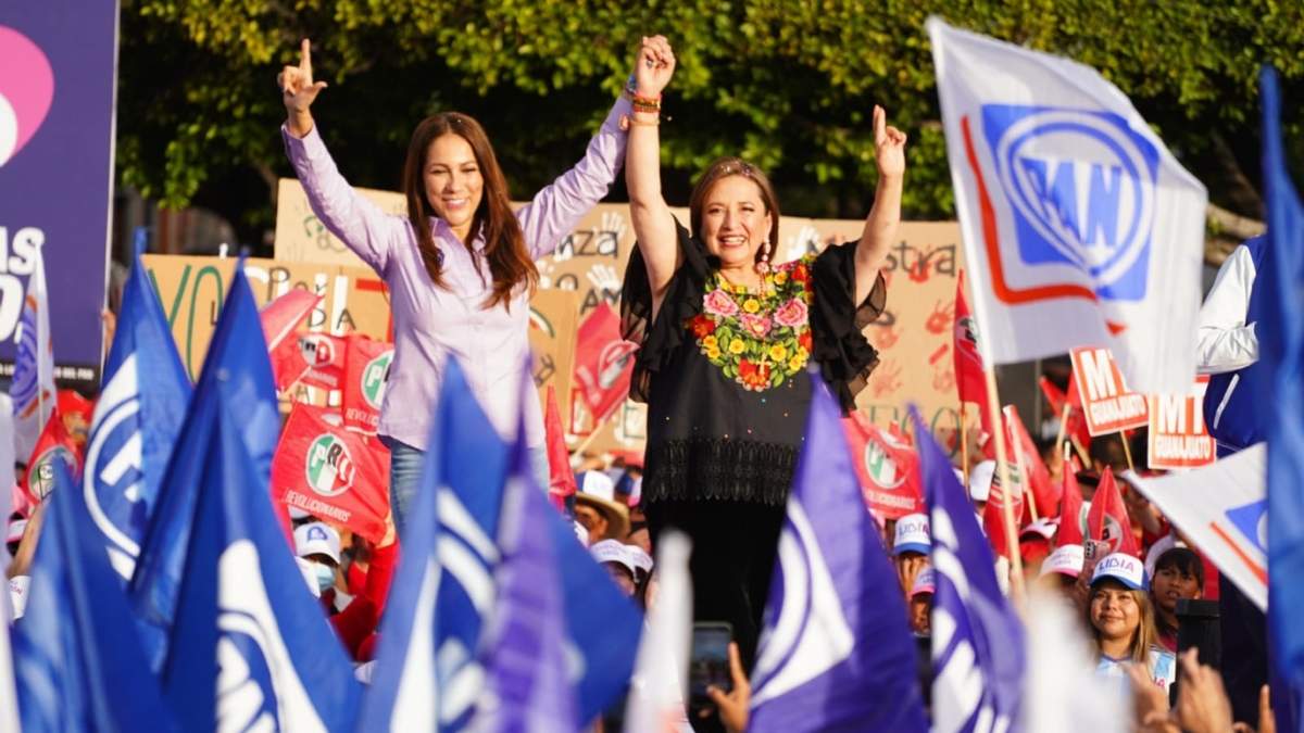 Xóchitl Gálvez en su cierre de precampaña en Guanajuato