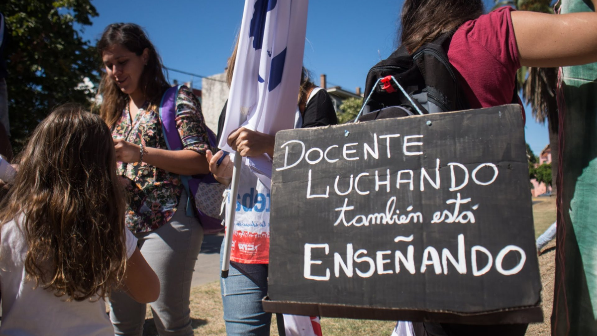 Paro docente. Fuente: (Instagram)