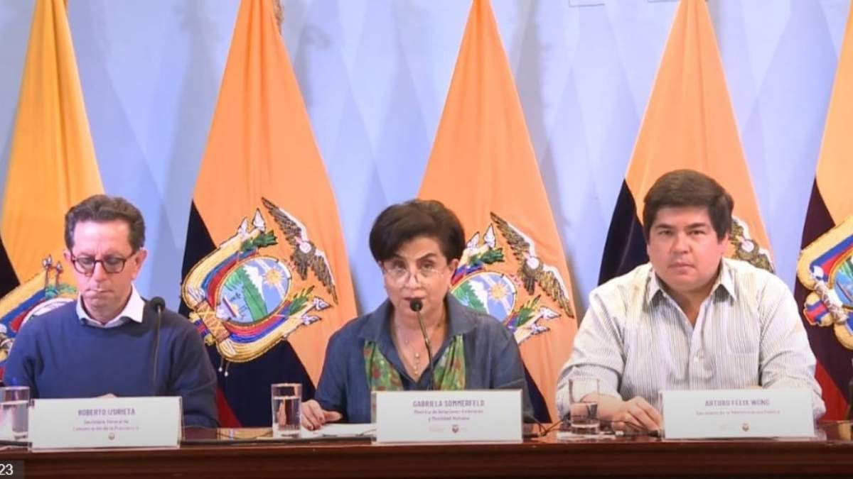 La ministra de Exteriores de Ecuador, Gabriela Sommerfeld