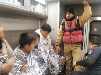 Mujer mexicana y sus cuatro hijos sufren hipotermia al tratar de cruzar el Río Bravo