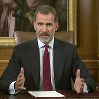 Desafío soberanista en Cataluña, 'al margen del derecho y de la democracia”: rey Felipe VI