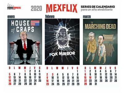 2020 Mexflix Series de Calendario para un año atrabiliario