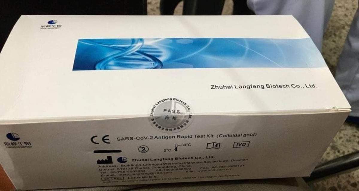 Una de las pruebas rápidas que pueden encontrarse en Marketplace de Facebook
