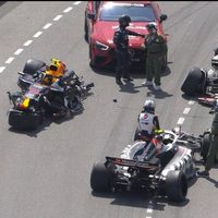 Monoplaza de "Checo" Pérez queda destrozado y queda fuera de la carrera en Mónaco