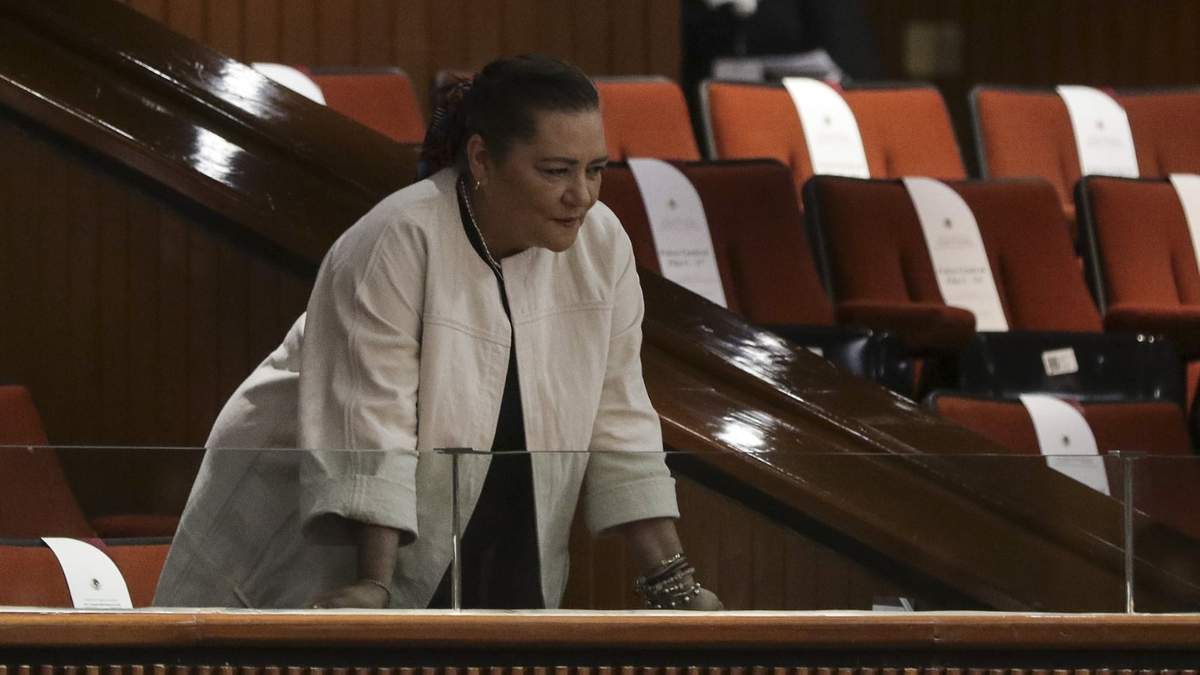 Guadalupe Taddei, consejera presidenta del INE, en la toma de posesión de Claudia Sheinbaum el 1 de octubre