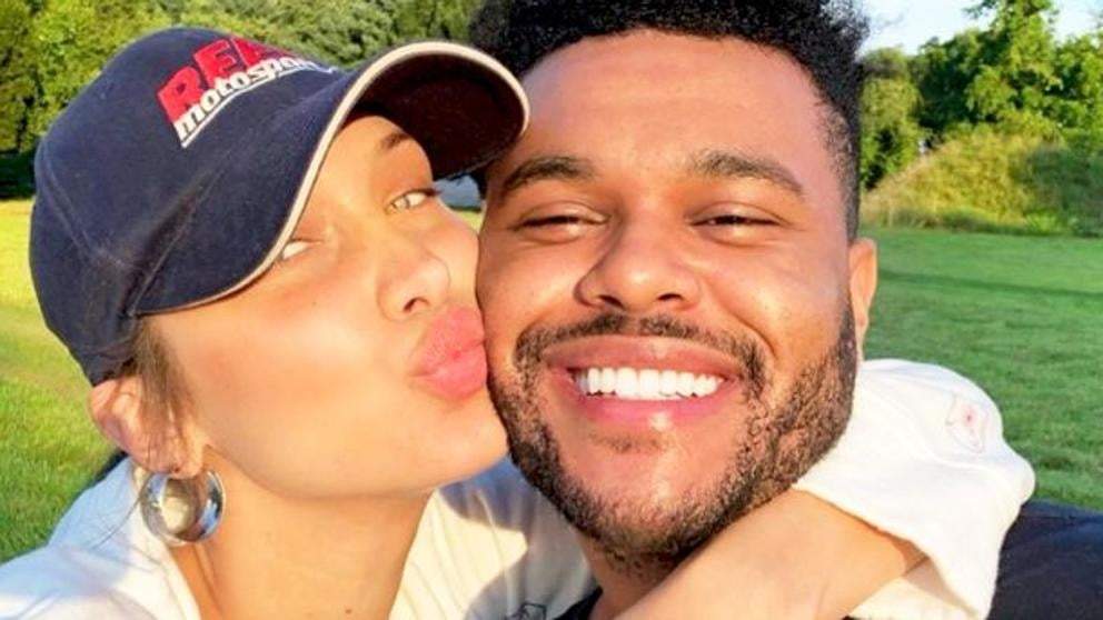 Bella Hadid y Abel Tesfaye. Fuente: (Instagram).