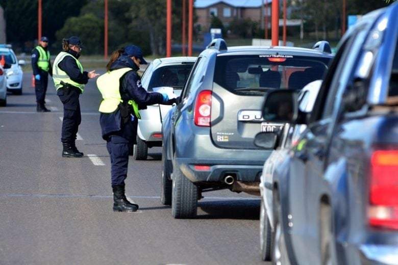 Control de tránsito en Viedma. Fuente: (Twitter)