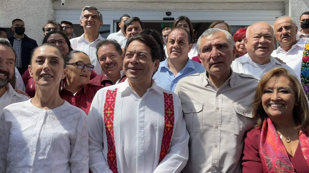 Sheinbaum, Delgdado y el titular de Segob