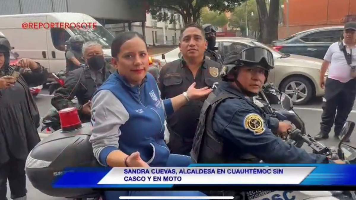 La alcaldesa de Cuauhtémoc en la imagen que se viralizó en redes sociales
