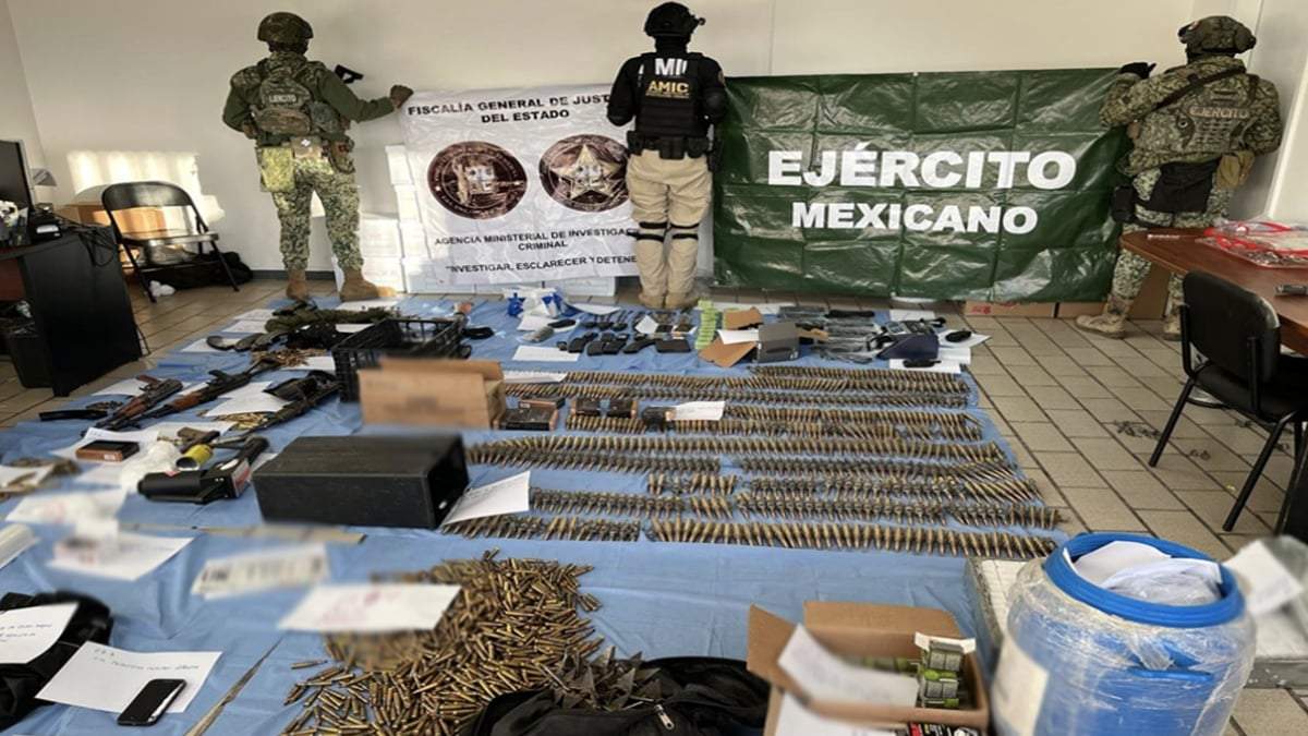 Aseguramiento de armas en Magdalena de Kino, Sonora