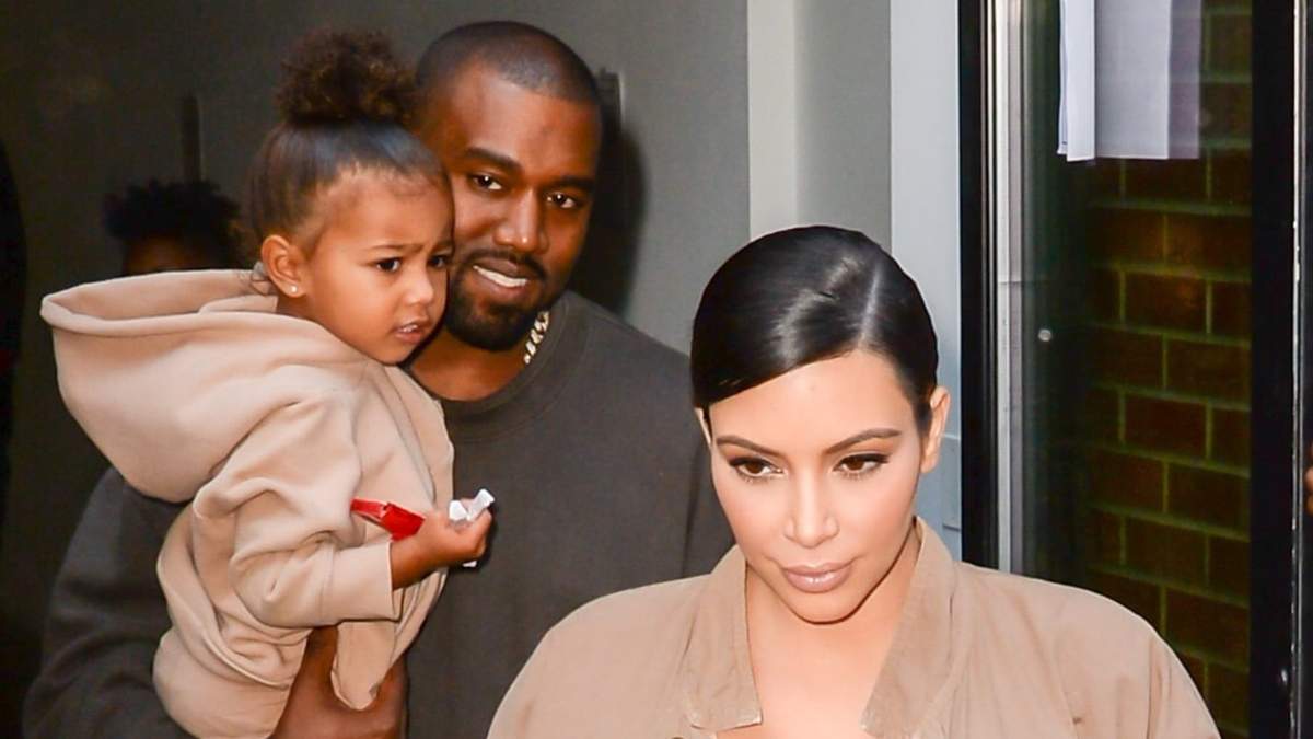 Kim Kardashian, North y Kanye West. Fuente: (Instagram)