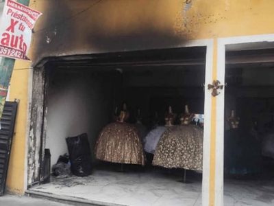 Con bombas molotov atacan boutique de bodas y XV años en Cuautla