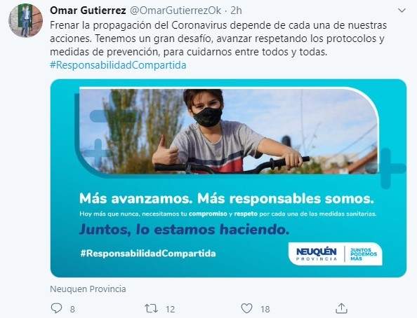 Tuit del gobernador