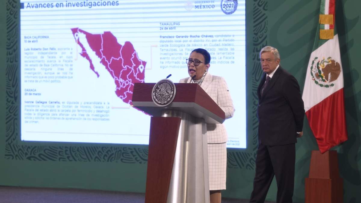 La titular de la SSPC, Rosa Icela Rodríguez, en Palacio Nacional
