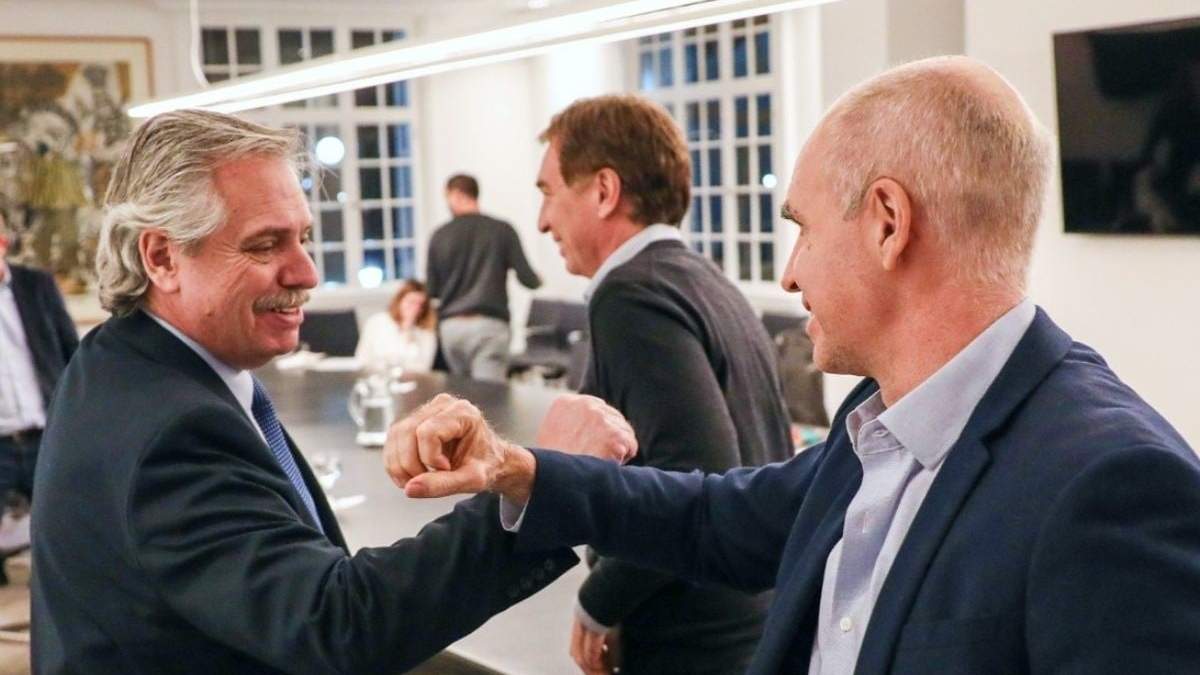 Alberto Fernández y Horacio Rodríguez Larreta. Fuente: (Twitter)