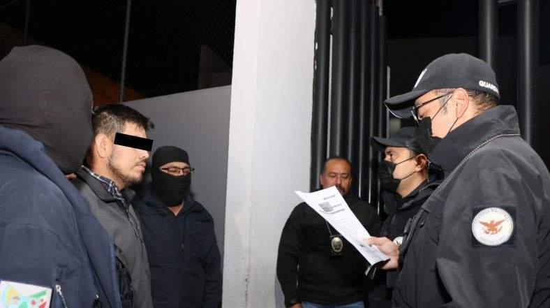 La puesta a disposición de “El Peluche” en la Fiscalía de Hidalgo