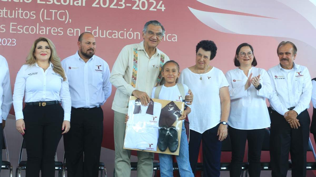 Tamaulipas participa con el presidente López Obrador en ceremonia del nuevo ciclo escolar