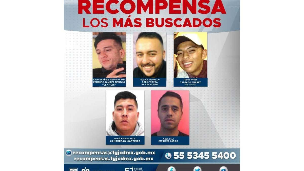 Los más buscados de la CDMX