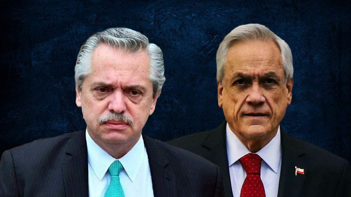 Los presidentes Alberto Fernández y Sebastián Piñera. Fuente: (Minuto Neuquén)