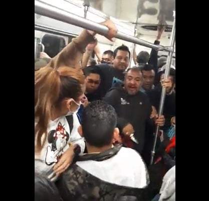 Riña en Metro Chabacano
