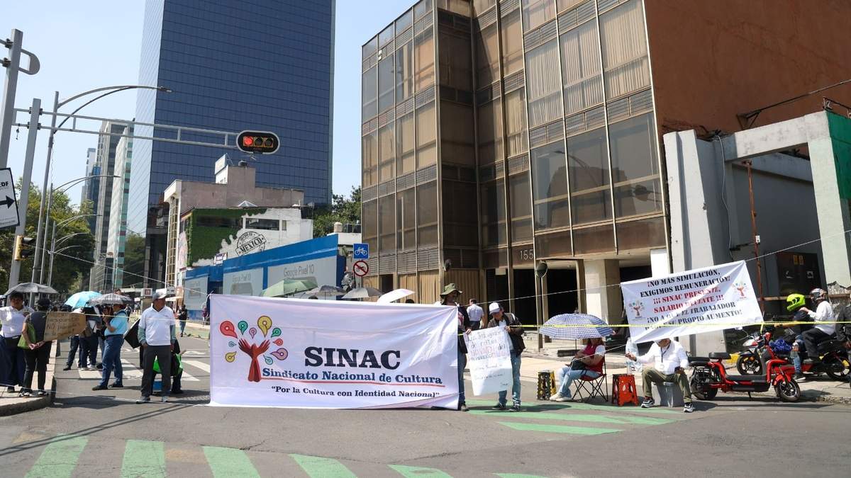 Protesta de trabajadores de Cultura