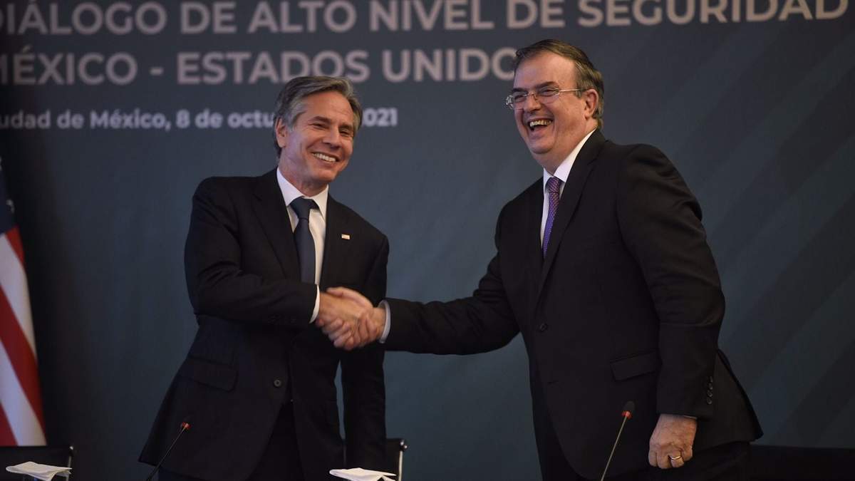 El secretario de Estado estadunidense, Antony Blinken, y el canciller mexicano, Marcelo Ebrard