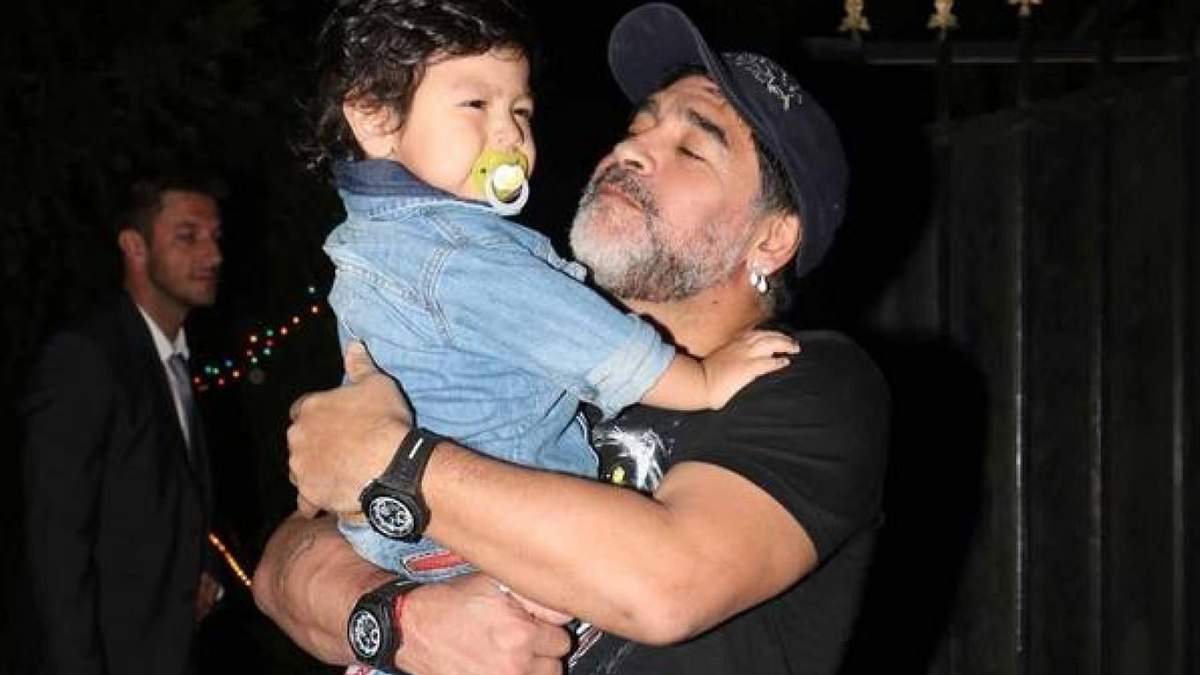 Diego Fernando y Diego Maradona. Fuente: (Instagram)