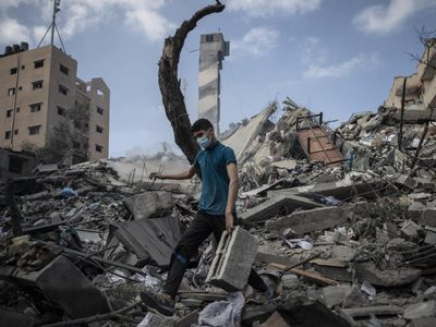 Palestinos inician una huelga general para pedir el fin de los bombardeos en Gaza