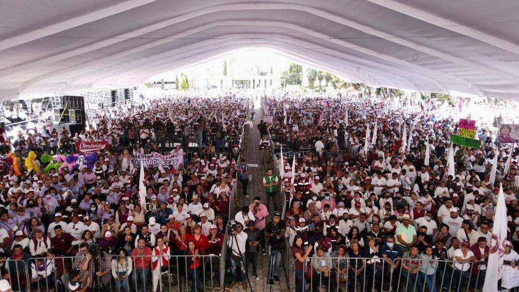 Mitin de Delfina Gómez en Ecatepec
