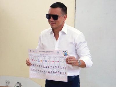 El errático gobierno de Noboa le pasa factura: su 70% de popularidad se tradujo en 44% de votos