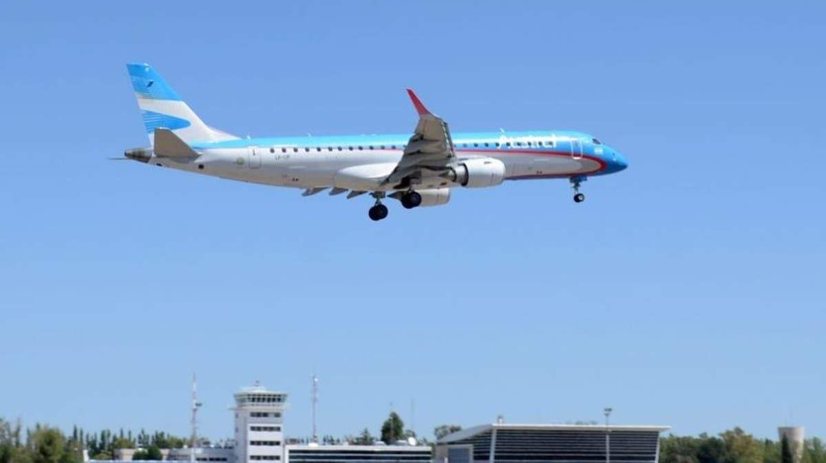 Avión de Aerolíneas Argentinas. Fuente: (Twitter)