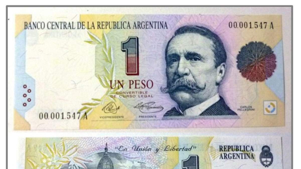 El "extinto" billete de un peso.