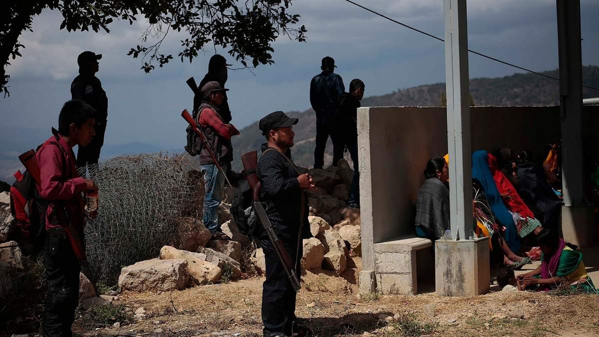 En la imagen, habitantes de Guerrero afectados por el crimen organizado