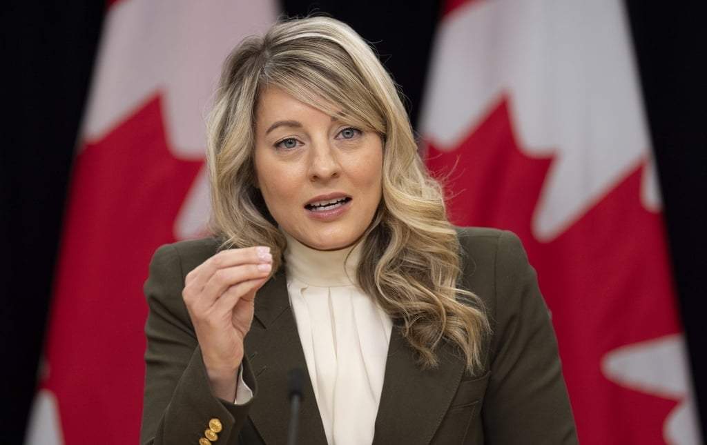 La ministra de Relaciones Exteriores de Canadá, Melanie Joly