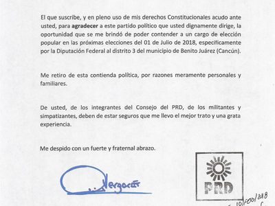 Acusado de lavado, extesorero de Quintana Roo declina a precandidatura
