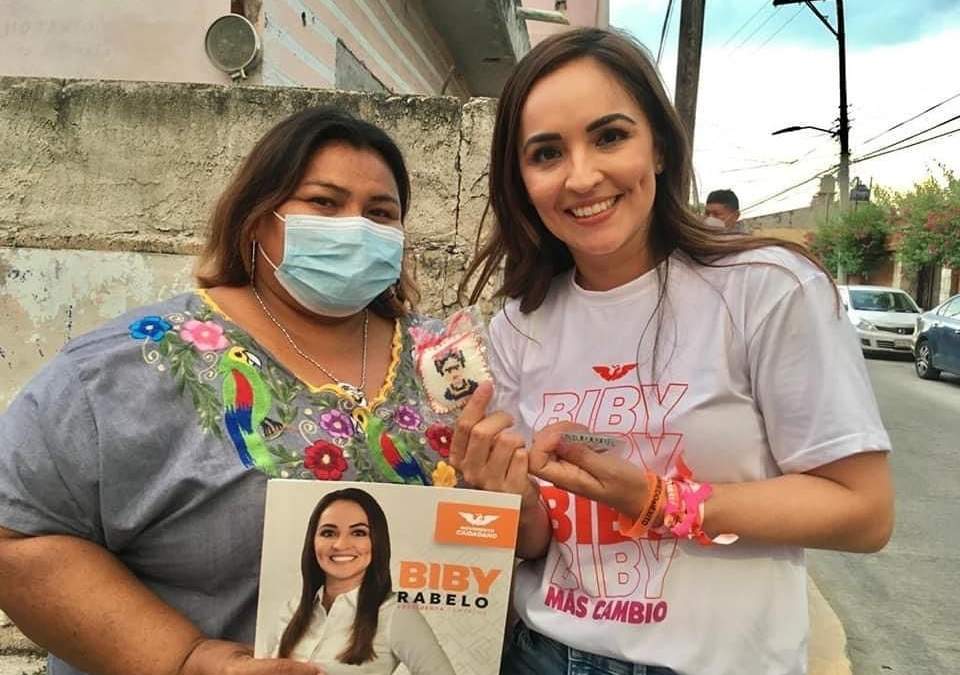Candidata de Movimiento Ciudadano (MC) a la alcaldía capitalina, Biby Karen Rabelo de la Torre.