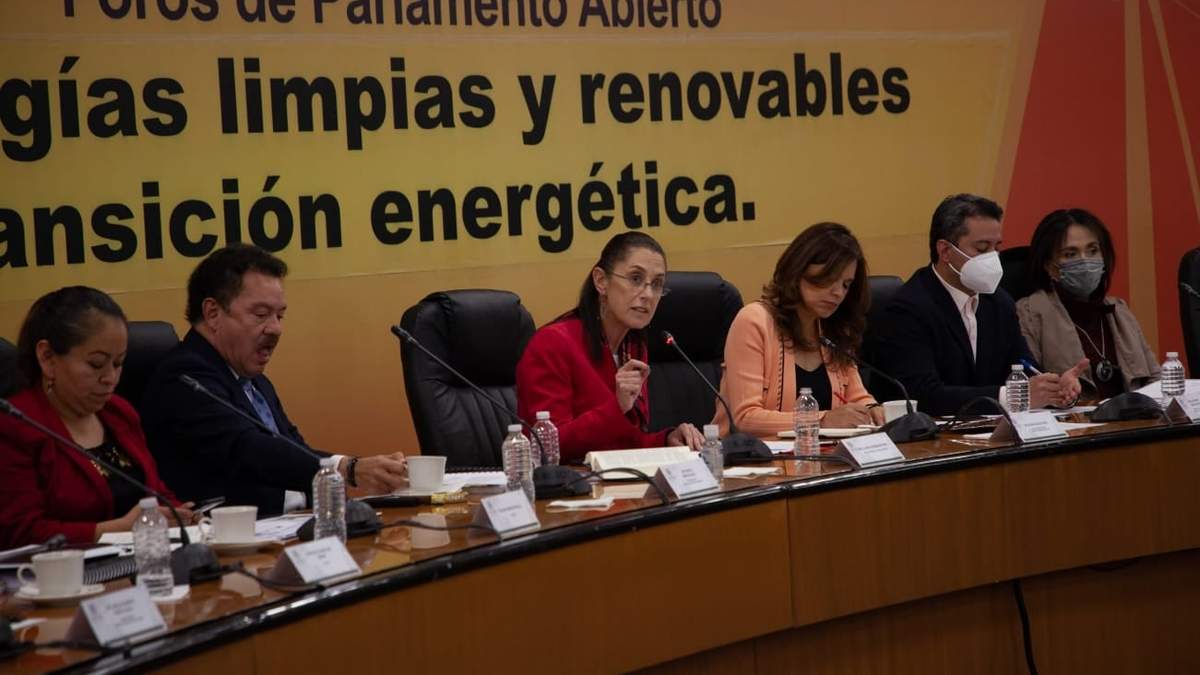 Claudia Sheinbaum en San Lázaro durante foro de parlamento abierto