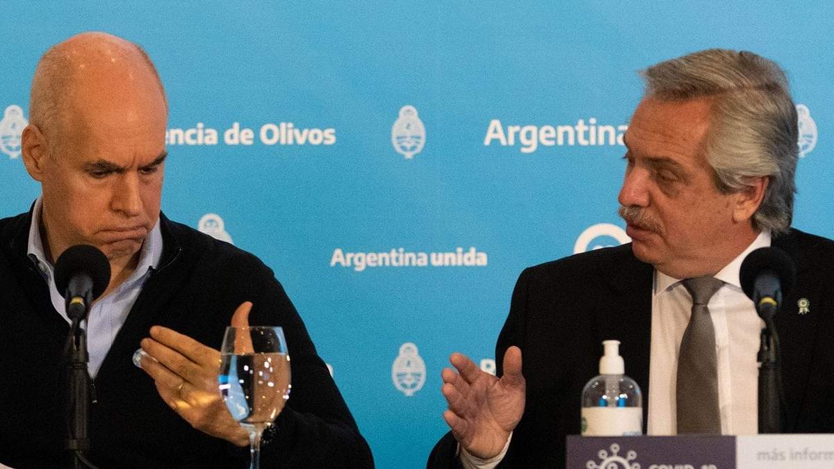 Horacio Rodríguez Larreta y Alberto Fernández. Fuente: (Twitter)