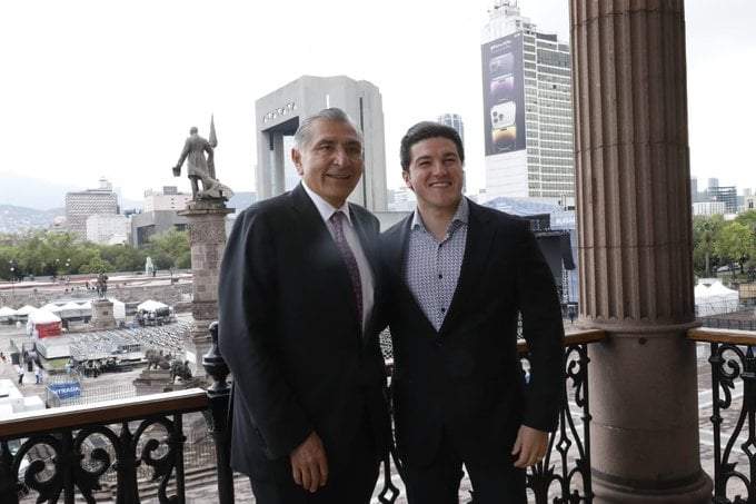 El secretario de Gobernación Adán Augusto López y Samuel García