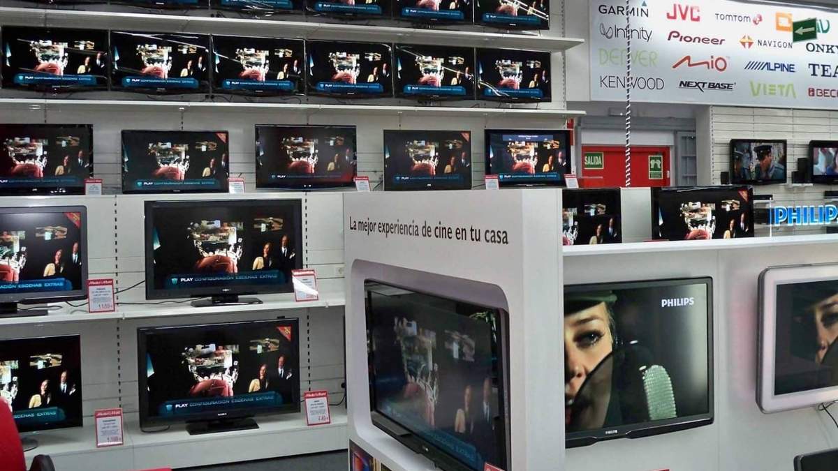 Venta de televisores. Fuente: (Twitter)
