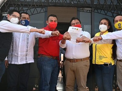 PRI, PAN y PRD formalizan la coalición "Va por Campeche"